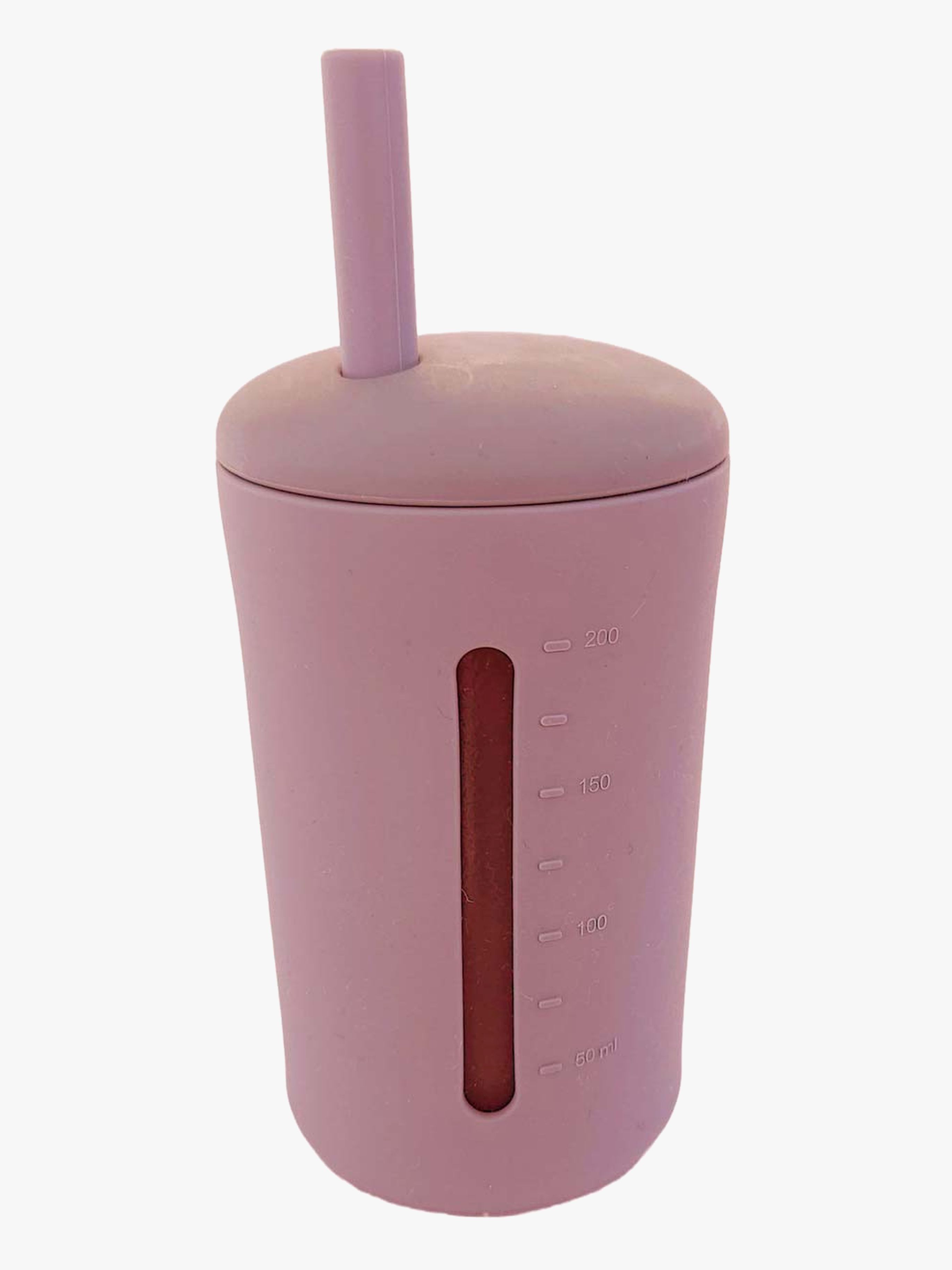 Summerville Organic Silikonekop med Sugerør, Dusty Rose