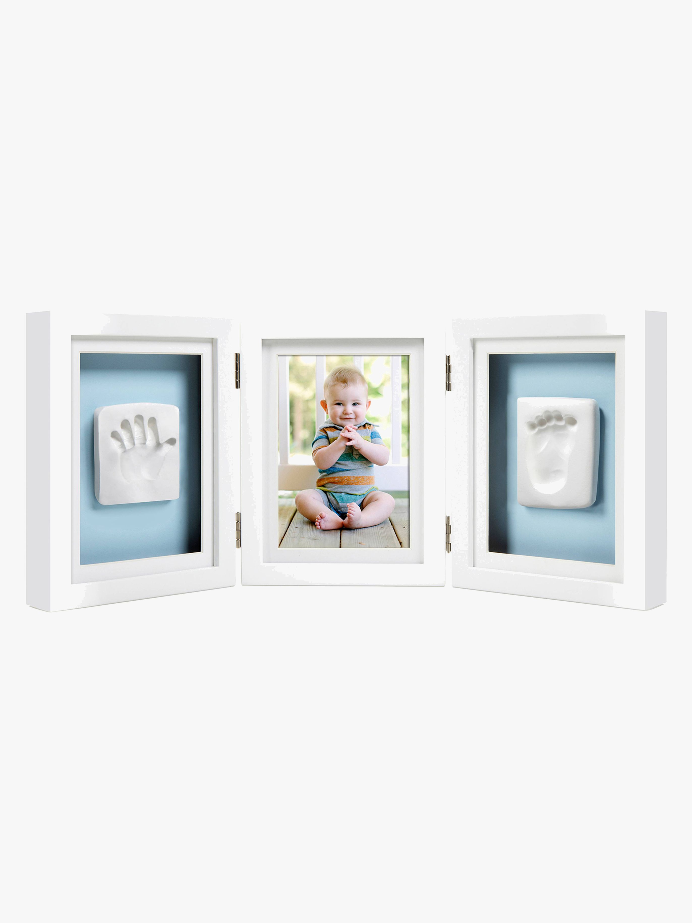Pearhead Babyprints Deluxe Ramme Trippel, Hvid