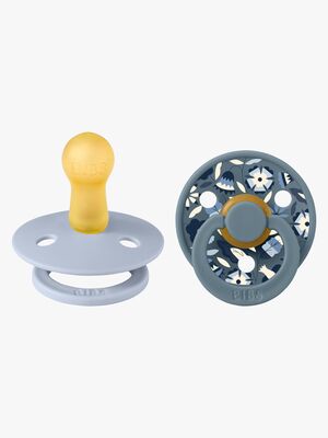 BIBS x Liberty Colour Bobo Sut 2-pak Latex Str. 2, Dusty Blue Mix