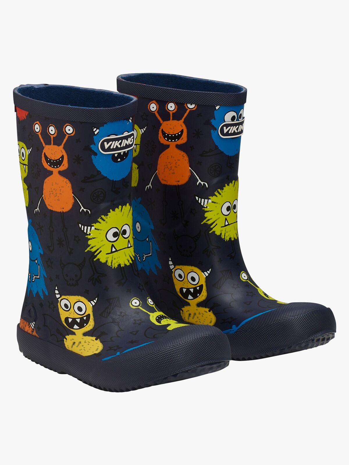 Viking Indie Print Gummistøvler, Navy/Multi