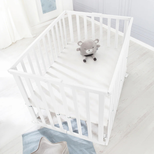 Roba Sammenklappelig Kravlegård med Hjul, White