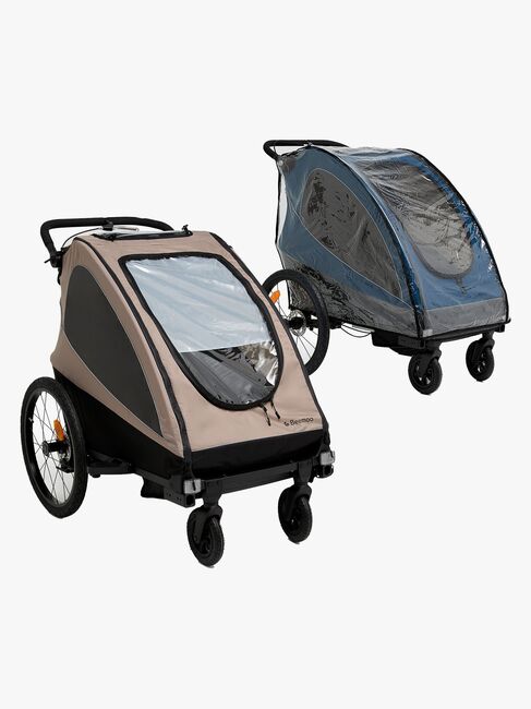 Beemoo Activity Sport Cykelanhænger inkl. Regnslag, Beige