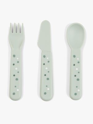 Done By Deer Foodie Bestik Happy Dots, Grøn