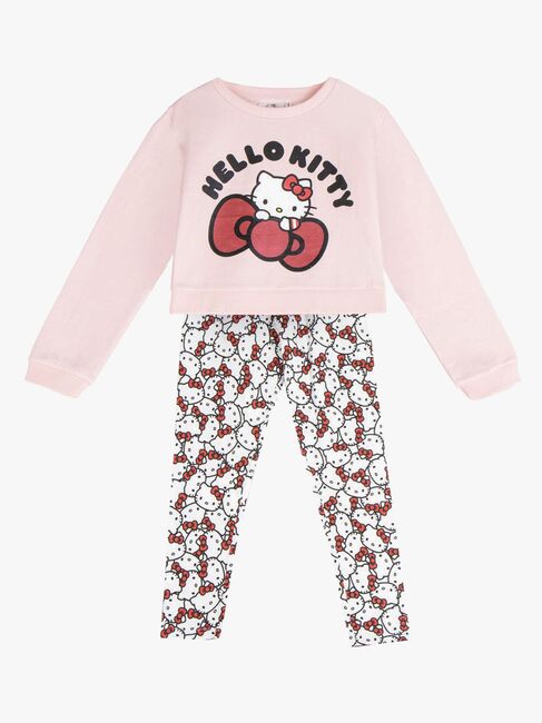 Hello Kitty-sæt med sweater og bukser, pink