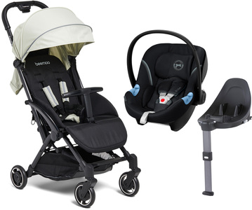 Beemoo Easy Fly Lux 2 Klapvogn inkl. Cybex Aton M, Mineral Grey