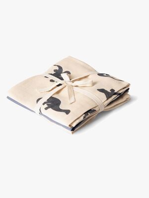 That's Mine Bora Tæppe/ Stofble i Musselin 3-pak, Mono Dino