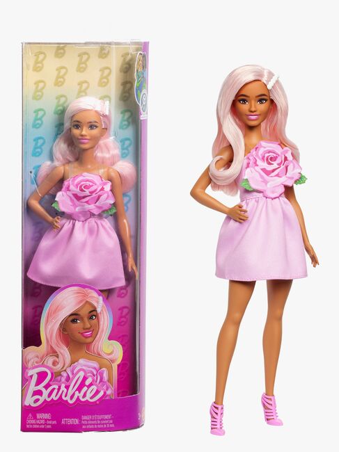 Barbie Deluxe Style Dukke i Lyserød Kjole