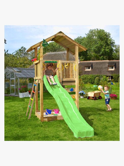 Jungle Gym Sierra Legetårn med Grøn Rutsjebane