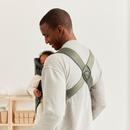 BabyBjörn Mini Bæresele Woven, Mørkegrøn