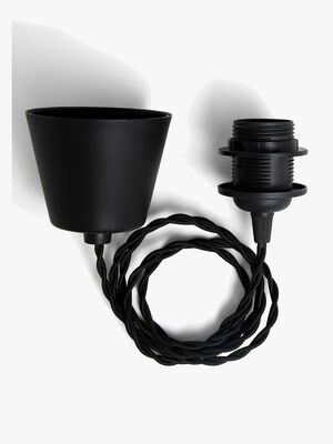 Alice & Fox Swirl Lampeledning, Sort