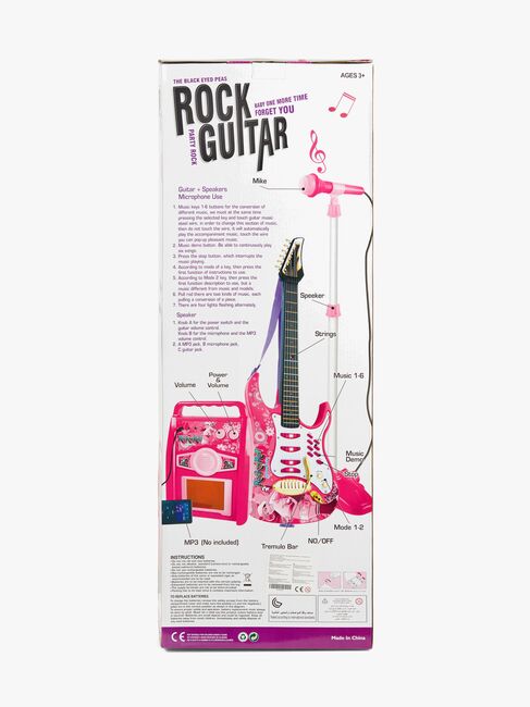 Cloudberry Castle Legetøjsguitar med Mikrofon & Højttaler, Pink