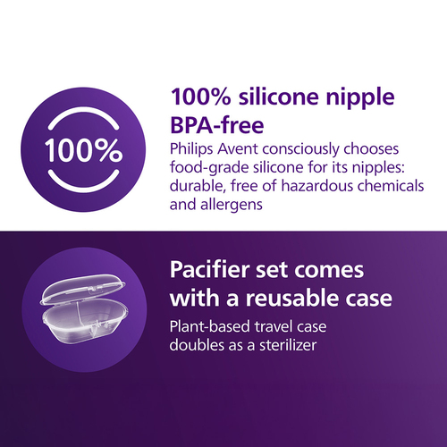 Philips Avent Ultra Air-sut 18m+ 2-pak, Rød/Lilla