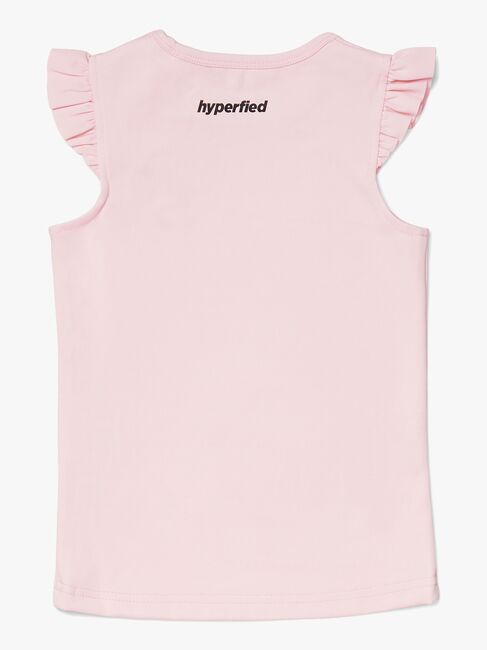 Hyperfied Frill Tank Top, Chalk Pink