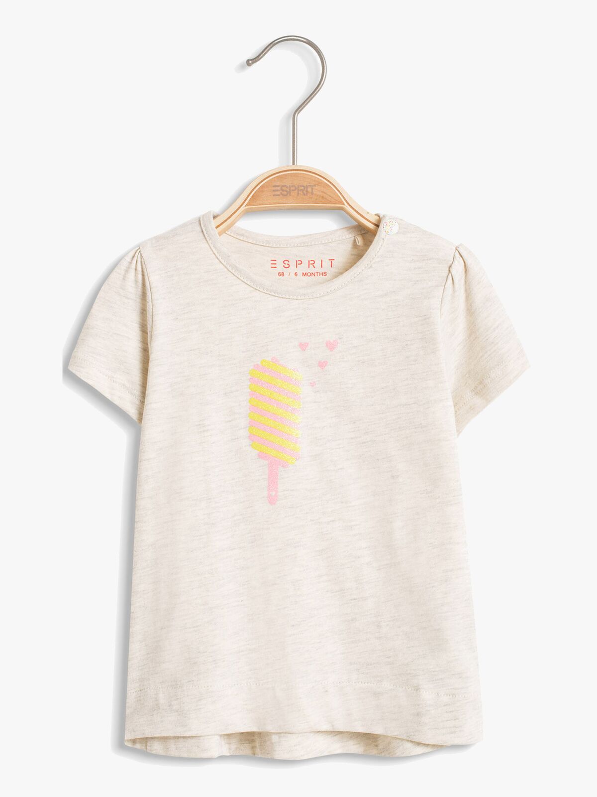 ESPRIT T-Shirt Ice Cream, Pastel Grey