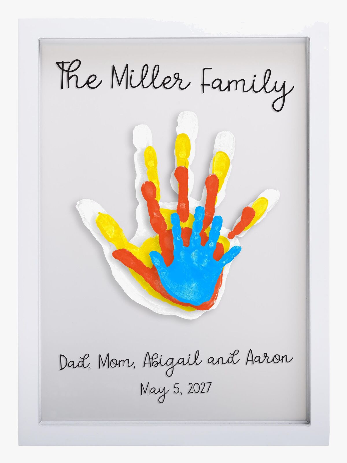 Pearhead Clear Family Print Ramme, Hvid