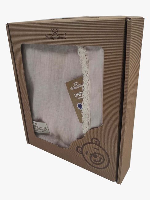 BabyMatex Babytæppe i Hør 75 x 100 cm, Lyserødt