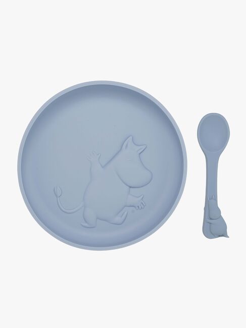 Mumitroldene Spisesæt Silikone, Sky Blue