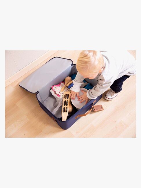 Childhome Mini Traveler Kuffert, Navy/White