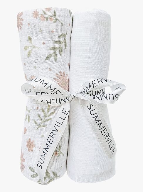 Summerville Organic Musselin Tæppe 2-pak, Blossom