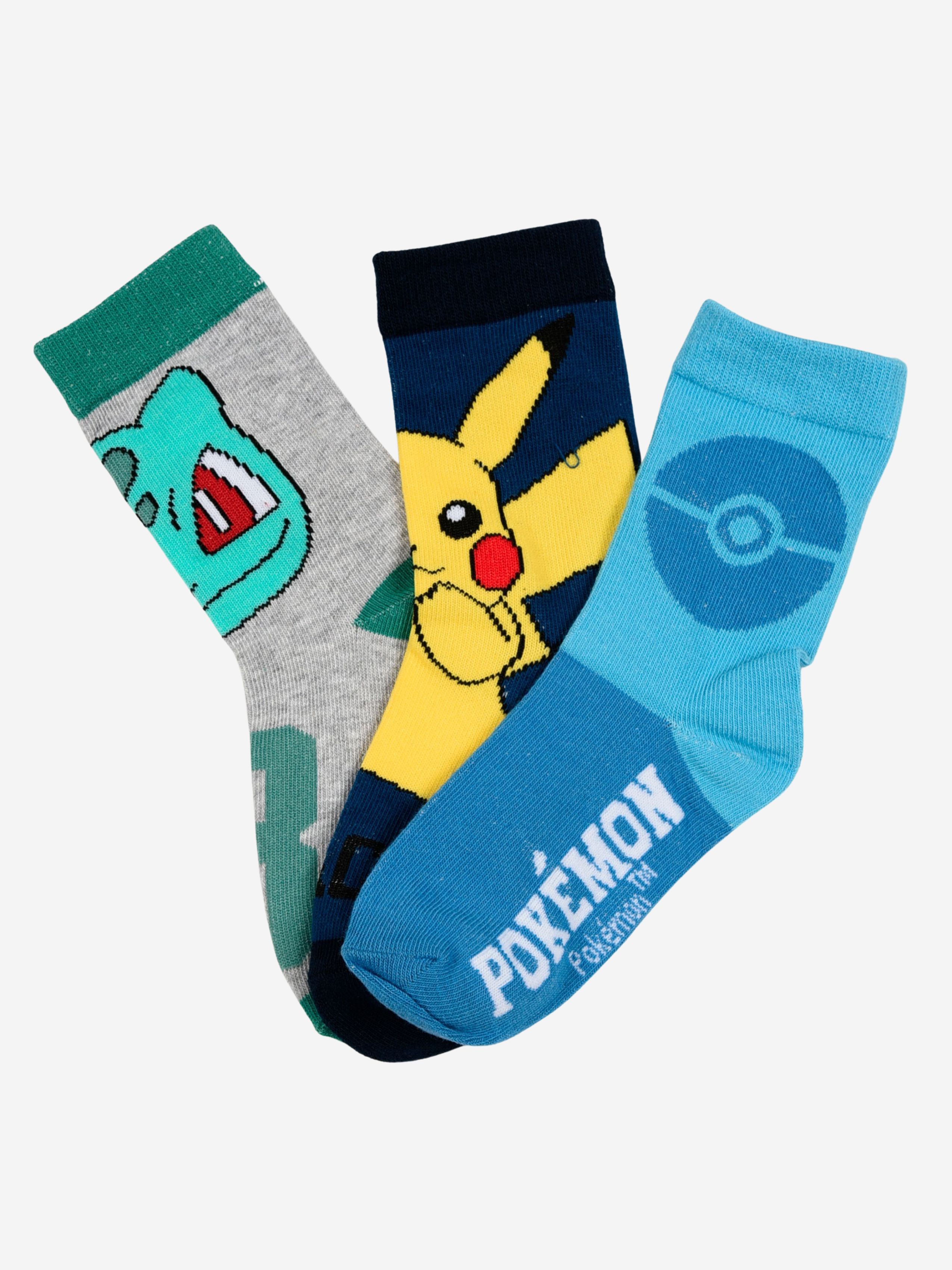 Pokémon Strømper 3-pak, Multifarvet, 23-26