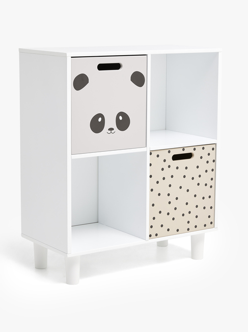 Alice & Fox DELTA Bogreol med Opbevaringskasse, Hvid