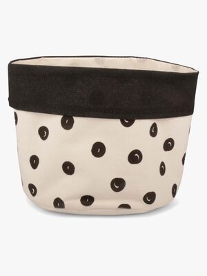 Form Living Opbevaringskurv Prikket Stor, Beige/Sort