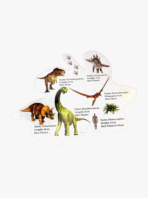 Barbo Toys Stor Gulvpuslespil Dinosaur 120 Brikker