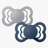 BIBS Supreme Sut 2-pak Silikone Str. 1, Cloud/Steel Blue