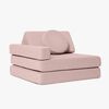 Shappy Play Bygbar Lænestol 80x80 cm, Soft Pink