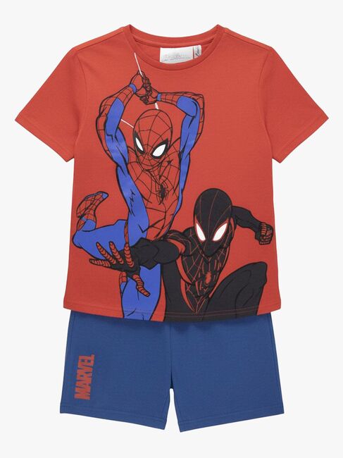Marvel Spider-Man T-shirt & Shorts Sæt, Rød
