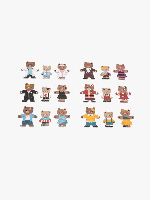 VIGA Dress Up Magnetsæt Bjørn Familie 54 Stk.