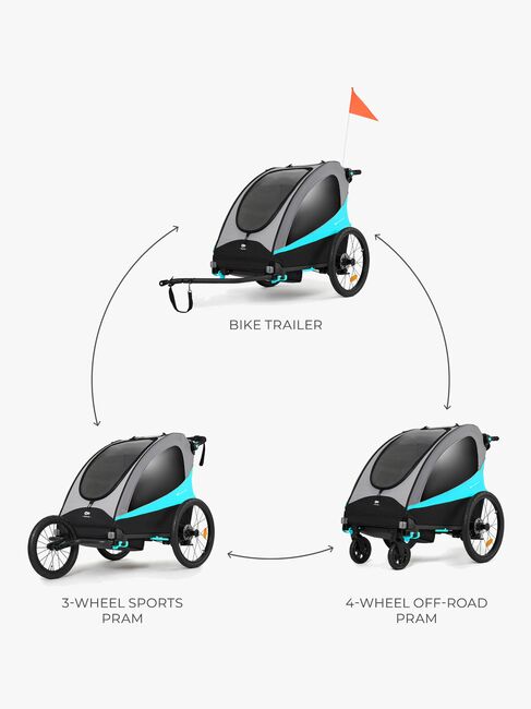 Kinderkraft Nava Cykelanhænger, Hawaiian Blue