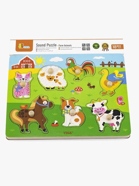 VIGA Puslespil med Dyrelyde