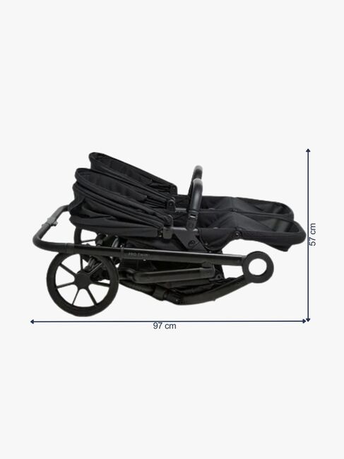 Beemoo Pro Twin 2 Søskendevogn, Coffee Black