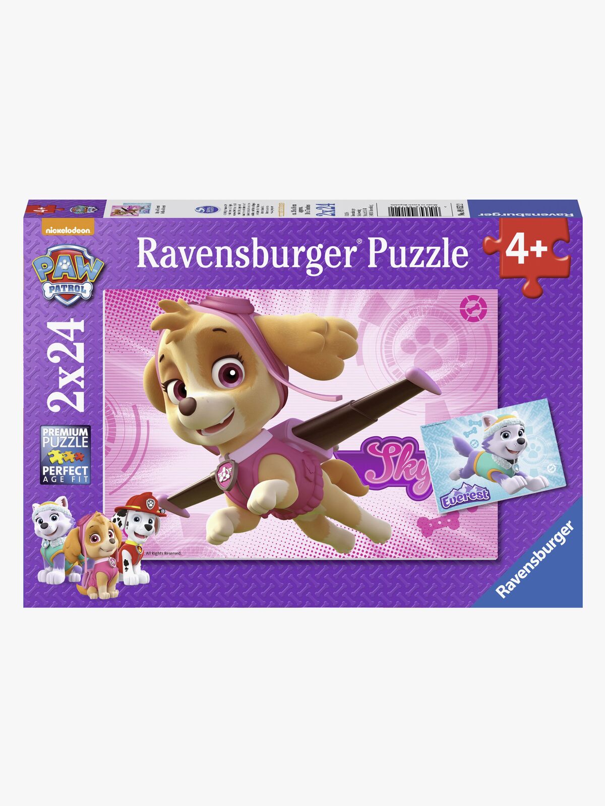 Ravensburger Paw Patrol Puslespil Skye & Everest 2x24 Brikker