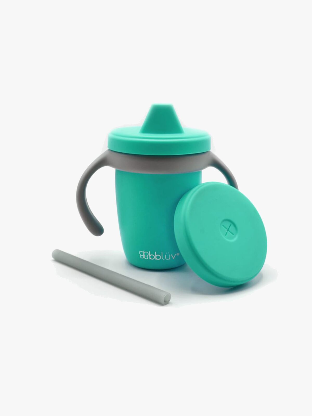 bblüv Kop Anti-spill 4-in-1, Aqua/Grey