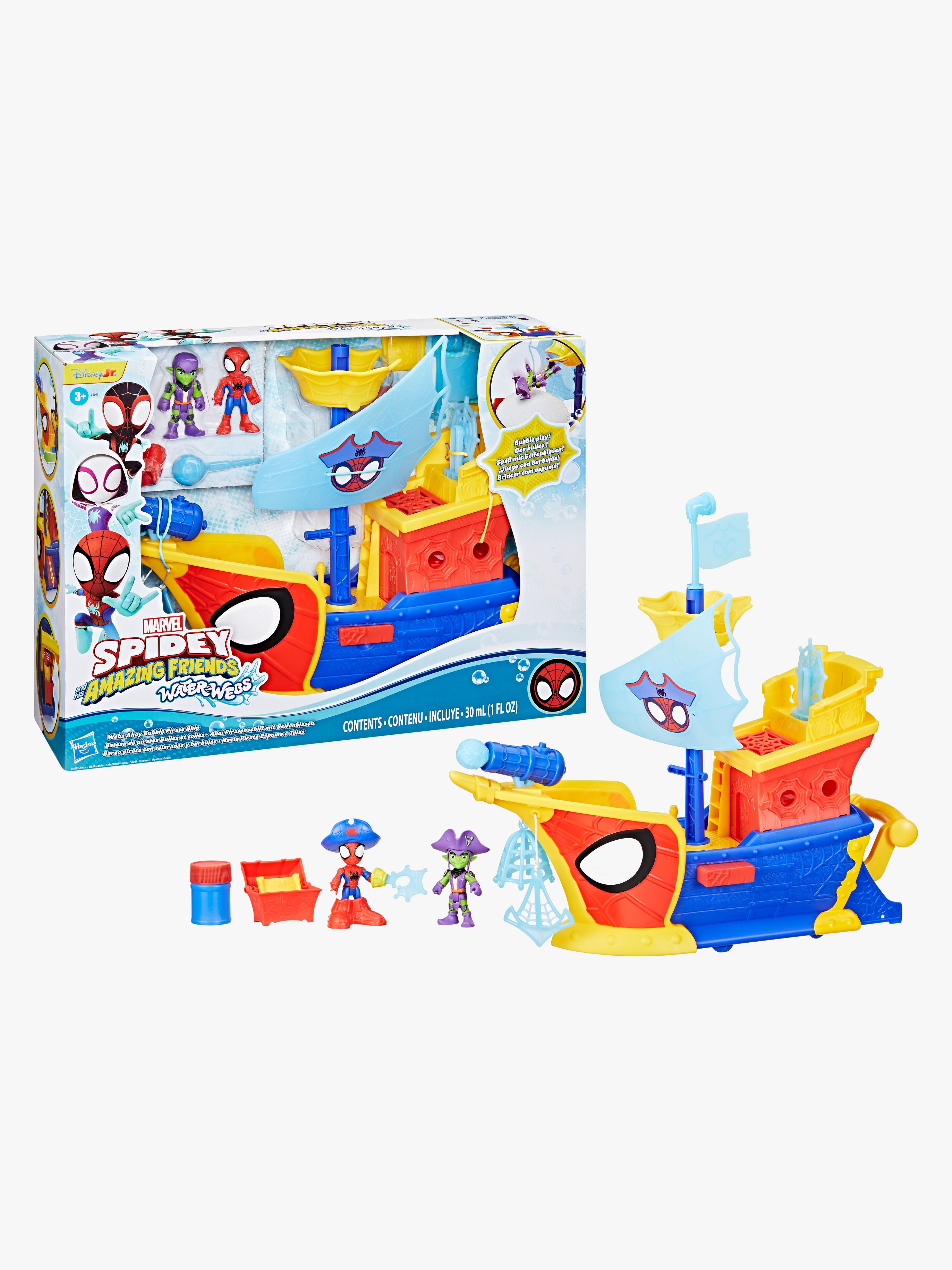 Spidey And His Amazing Friends Water-Webs Legetøjssæt Webs Ahoy Bubble Piratskib