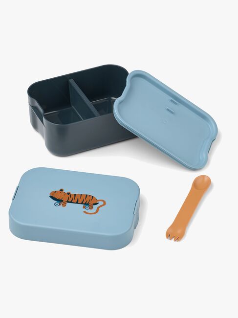 LIEWOOD Kamil  Mønstret Madkasse, Tiger/Beach blue