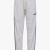 Hummel JR Loose Piping Joggingbukser, Light Grey Melange/Black