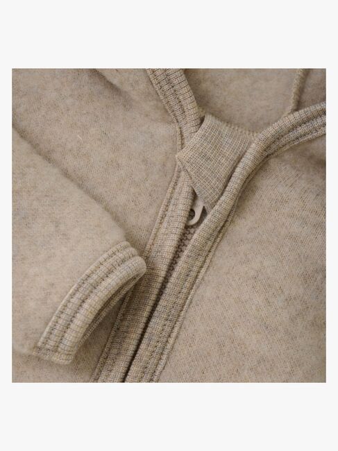 Huttelihut Uldfeecejakke Merinould, Camel Melange