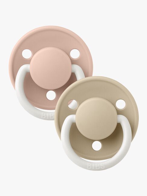 BIBS Sut De Lux 2-pak Silicone, Blush Glow/Vanilla Glow