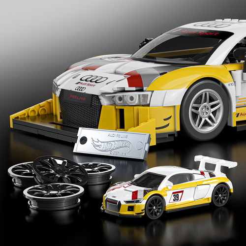 Mattel Brick Shop Hot Wheels Elite Series Byggesæt ’15 Audi R8 LMS 820 Dele