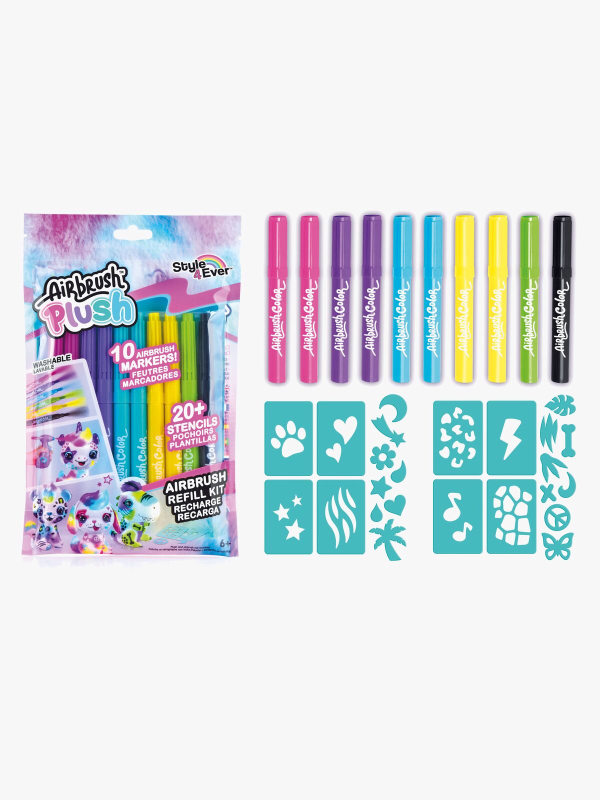 Airbrush Plush Refillsæt 10 Stk.