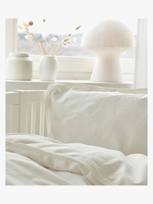 Borganäs Sengesæt Tremmeseng Humble 100 x 130 2-delt, Hvid