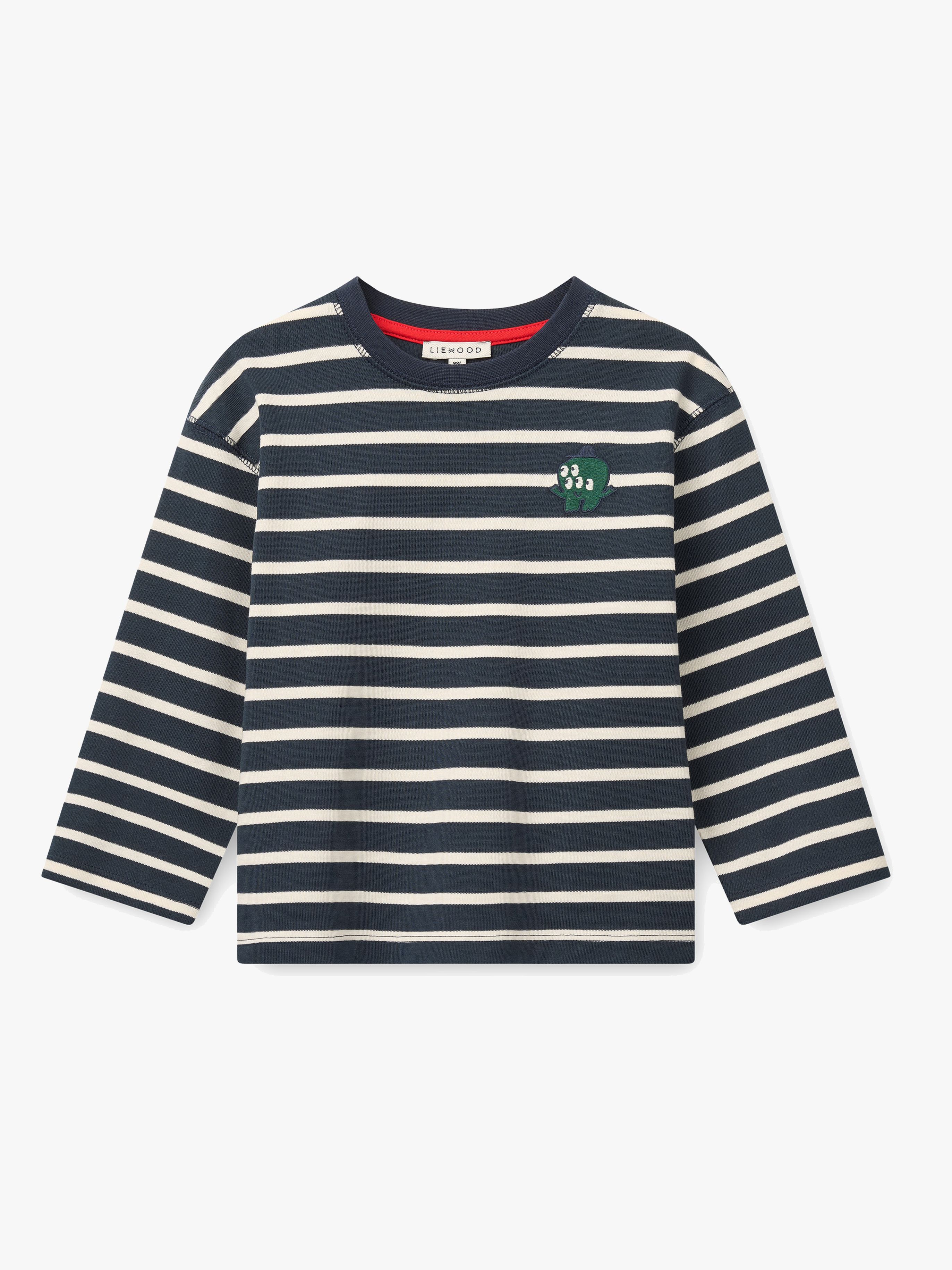 LIEWOOD Tyler T-shirt, Y/D stribet Classic Navy / Creme De La Creme, 110-116