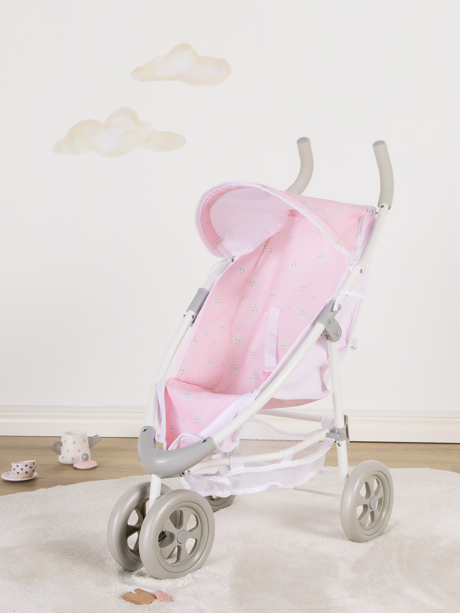 Cloudberry Castle Dukkevogn Jogging, Pink