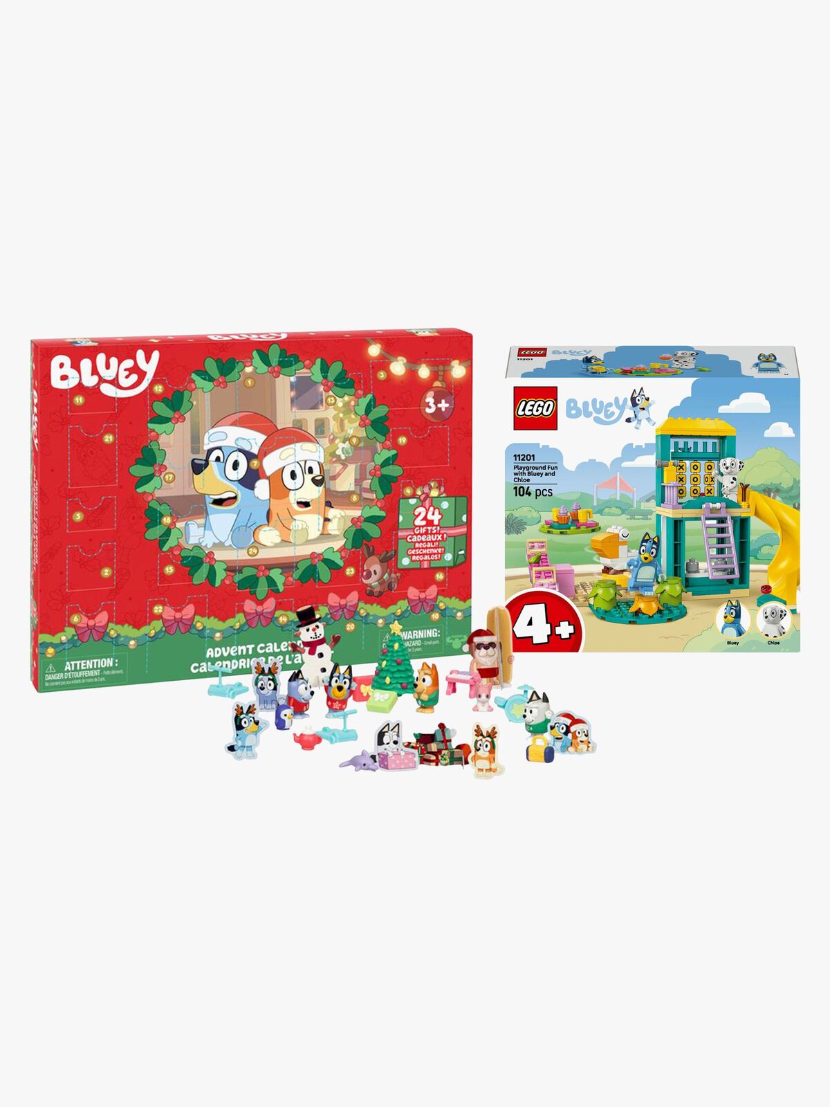 Bluey Julekalender & LEGO Bluey 11201 Sjov På Legepladsen med Bluey og Chloe