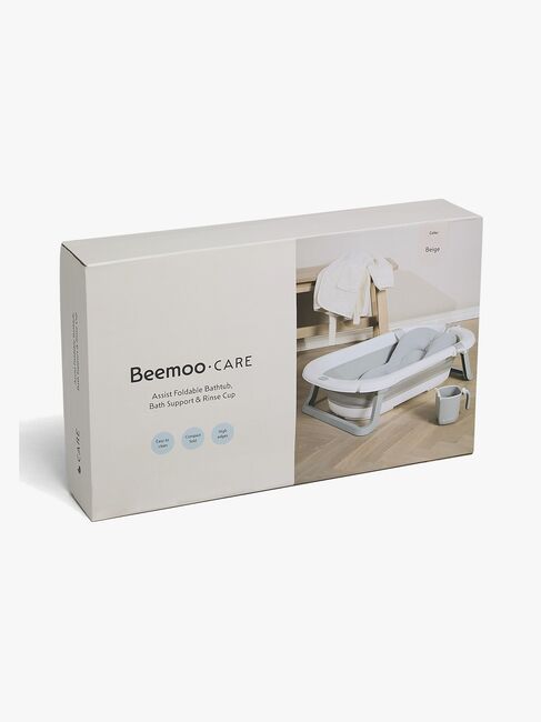 Beemoo CARE Assist Badekar inkl. Badestøtte & Skyllekande, Beige