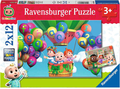 Ravensburger Puslespil Cocomelon Learn And Play 2x12 Brikker