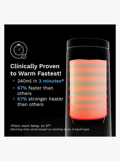 Baby Brezza Superfast Portable Flaskevarmer, Black